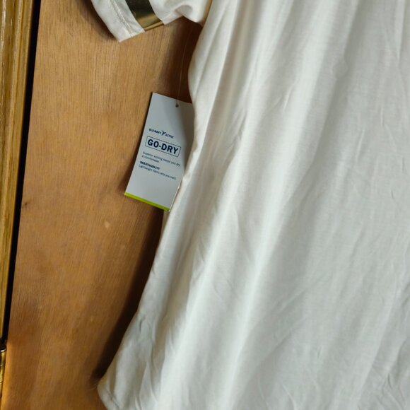 Old Navy Active XXL T Shirt Short Sleeve Cream Gold - Picture 4 of 8